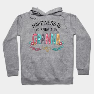 Happiness Is Being A Granna Wildflowers Valentines Mothers Day Hoodie